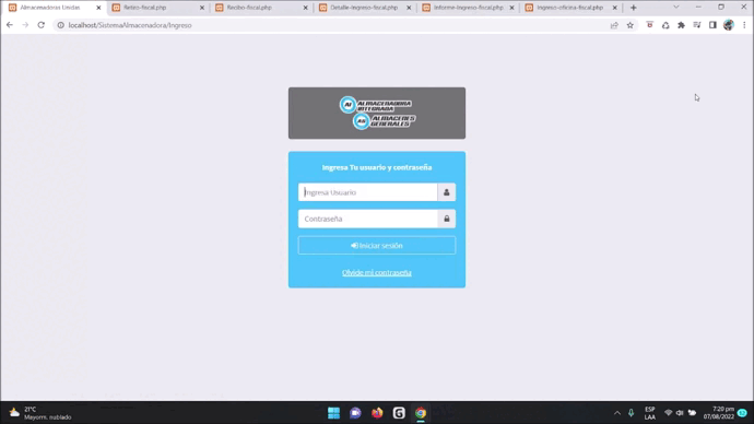 Almacenadora Integrada, Banco Industrial, desarrollo web, Sistema de gestion de inventarios, Augusto Gomez, Developer, Desarrollador